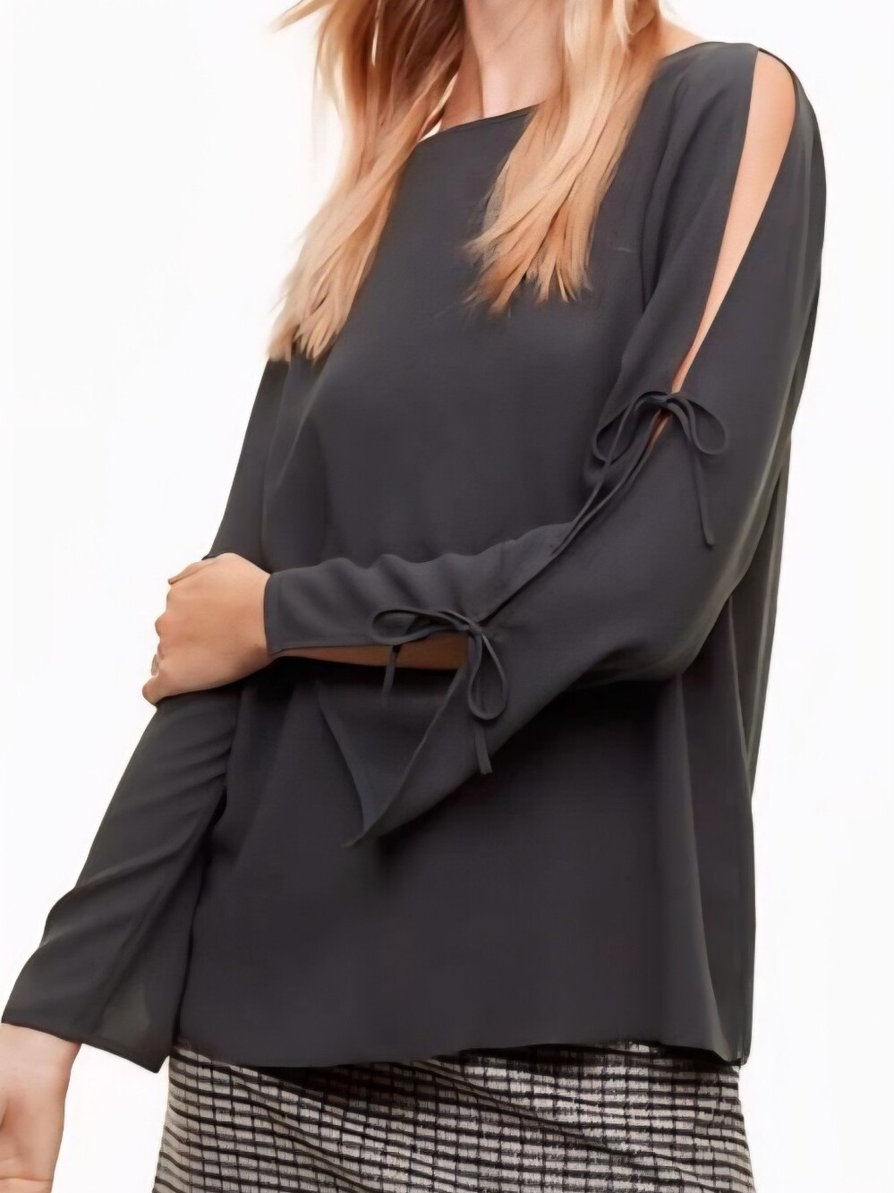 Wilfred Pozzi Blouse Charcoal Grey Sz. L